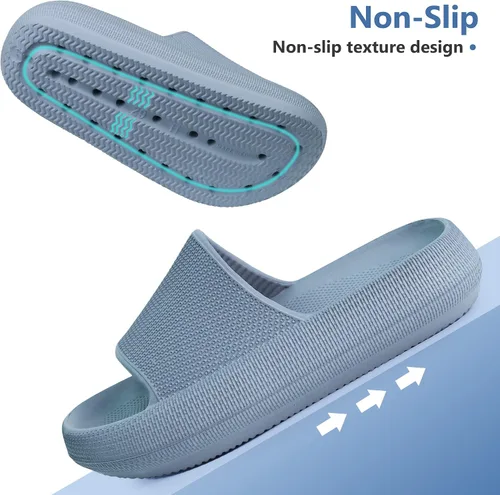 Miniatura 4 de Youecci Sandalias de nube para niños, sandalias de ducha, sandalias de baño, piscina, cómodas pantuflas de suela gruesa, zapatos de playa