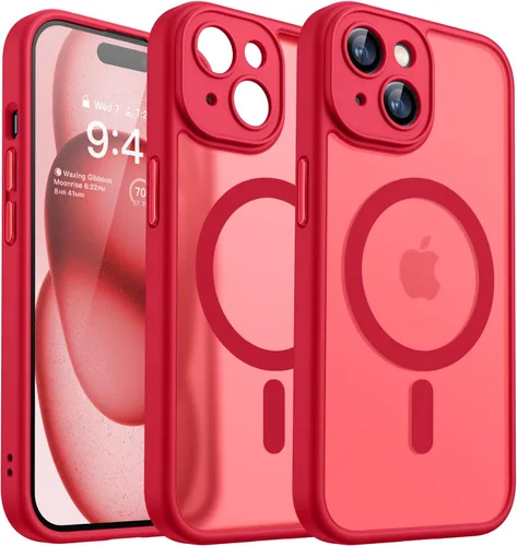 Miniatura 8 de CANSHN Funda magnética compatible con iPhone 17 Pro, mejorada [protección completa de la cámara] [compatible con Magsafe] [mate translúcido] funda