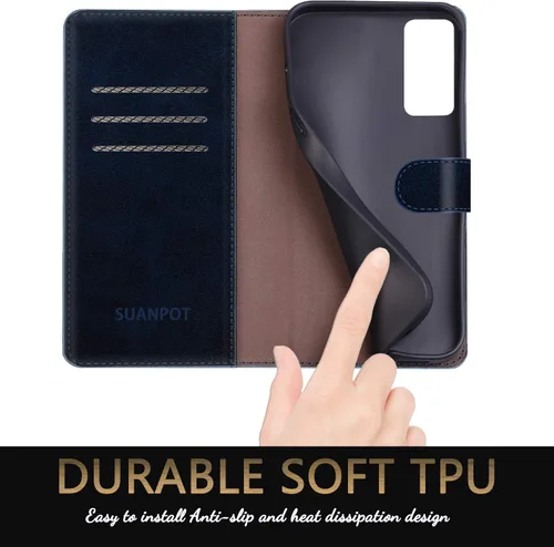 Miniatura 6 de SUANPOT Funda de piel tipo cartera para Samsung Galaxy S20 FE con bloqueo RFID, tarjetero de crédito, libro de folio con tapa para teléfono celular