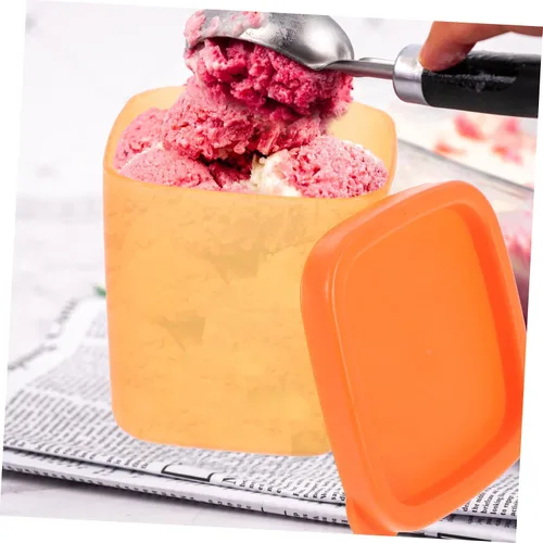 Miniatura 9 de BESTonZON Tarro casero redondo apilable, 9 unidades, para almacenamiento de sorbetes de terrario, postre de alimentos, yogur, congelador, portátil