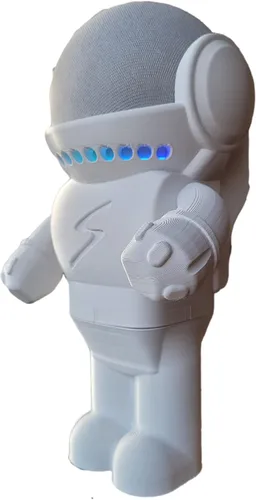 Miniatura 3 de Splin Soporte de mesa compatible con Amazon Alexa Smart Speaker Echo Dot (4ª y 5ª generación) y Apple HomePod Mini, estilo robot Astro Hero (blanco)