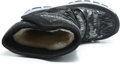 Miniatura 6 de GUBARUN - Botas de nieve para niños, impermeables, antideslizantes, resistentes al frío, zapatos para invierno y climas fríos