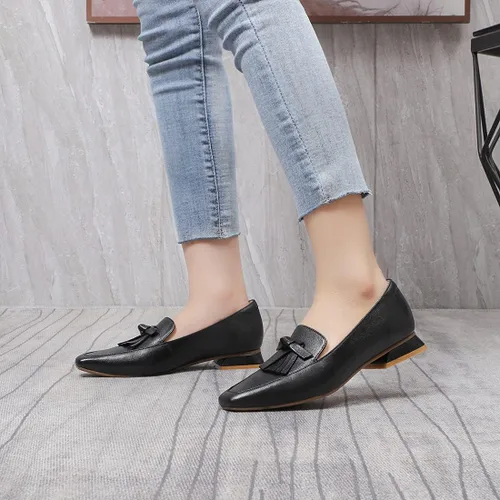 Miniatura 5 de Mona Flying Mocasines de cuero para mujer, estilo informal, planos, para mujeres y jóvenes