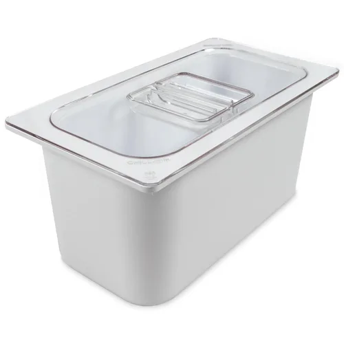 Miniatura 2 de San Jamar Chill-It - Sartén para alimentos de 1/3 – CI7003WH 6 pulgadas de profundidad aislada comercial con forro de gel congelable, recipiente