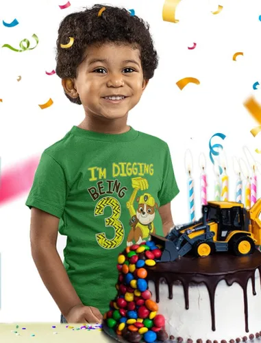 Miniatura 3 de Paw Patrol Rubble Digging - Camiseta de 3 años para niños pequeños