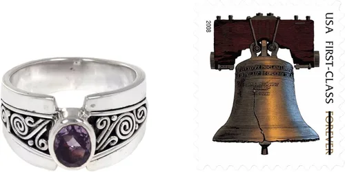 Miniatura 5 de NOVICA Anillo artesanal hecho a mano con amatista de plata de ley 925 con piedra natal púrpura de Indonesia 'Purple Karma