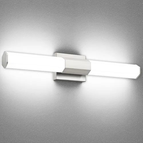 Miniatura 13 de SOLFART Lámpara de baño negra mate, barra de luz de tocador de 32 pulgadas, luces LED para espejo, luces LED para espejo, luz negra de tocador