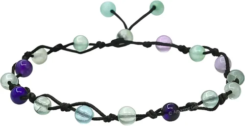 Miniatura 163 de Amazing Gemstone Crystal Anklet Ankle Bracelets for Women - Waterproof Beaded Healing Crystal Anklets, Plus Size Chakra Gemstone Bead Anklet