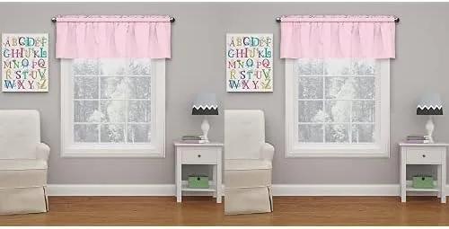 Eclipse Cortina de cenefa de microfibra para ventanas sólida bolsillo para barra para cocina sala de estar dormitorio y baño 42 x 18 pulgadas color