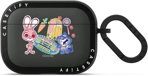 Miniatura 56 de CASETiFY AirPods Pro (1ª/2ª Gen) Estuche Bounce con Anillo [Colaboración Frozen] - Copo de Nieve de Anna - Taupe Mate