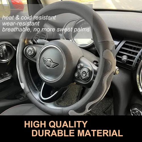 Miniatura 3 de PINCTROT Comfy Grip - Funda para volante, diseño antideslizante, universal de 14.5-15 pulgadas (gris silicona)