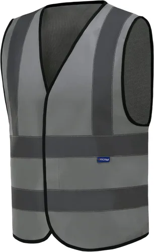 Miniatura 13 de AYKRM chaleco de alta visibilidad de 12 colores con alta visibilidad reflectante para trabajo de construcción y seguridad (XS-8XL)