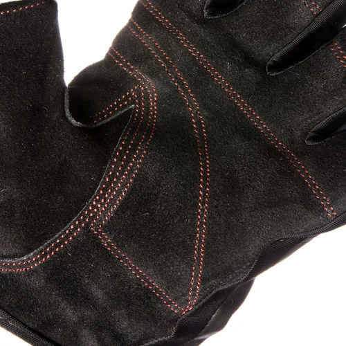 Miniatura 6 de Contraband Black Label 5150 - Guantes de cuero para levantamiento de pesas sin dedos, duraderos y ligeros, guantes de gimnasio de cuero dividido