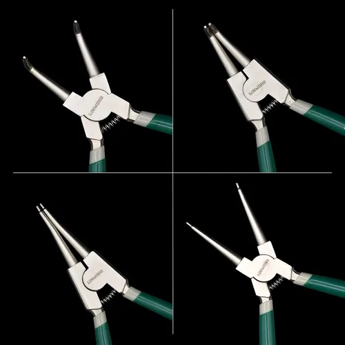 Miniatura 4 de Alicates de Anillo de Retención Interno Recto de 7 pulgadas, Alicates de Circlip, Alicates de Clip en C con Puntas para Removedor de Anillo