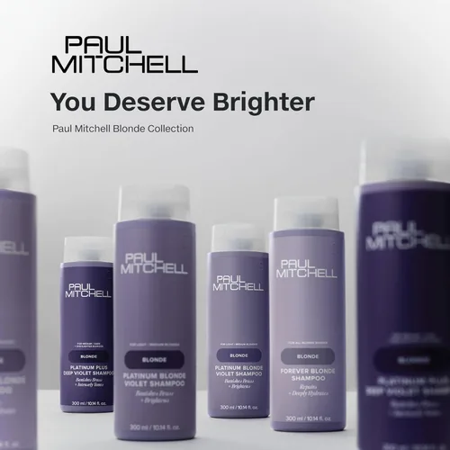 Miniatura 6 de Paul Mitchell Platinum Blonde Violet Shampoo, Banishes Brass + Brightens, Ideal for Light to Medium Blonde, Silver, Gray or White Hair