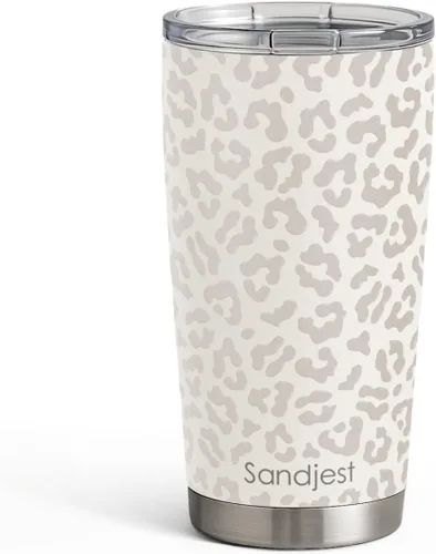 Miniatura 9 de SANDJEST Vaso de baloncesto con aislamiento de acero inoxidable de 20 onzas, taza de café de viaje, vasos deportivos, regalos para amantes