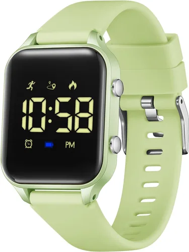 Miniatura 25 de Relojes digitales para niños y niñas, reloj deportivo con rastreador de fitness, podómetro, alarmas, cronómetro, no necesita aplicación, reloj