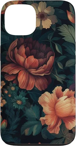 Miniatura 7 de Vintage Dark Flower Pattern Moody Floral Case for iPhone 17
