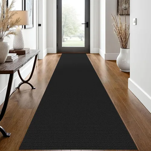 Miniatura 10 de EARTHALL Alfombra de pasillo 3x14 pies, alfombras lavables extra largas para pasillos, tejidas, antideslizante, alfombra trenzada para entrada