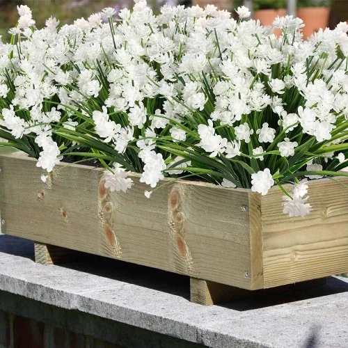 Miniatura 2 de Flores artificiales, 8 paquetes de plantas artificiales para exteriores, resistentes a los rayos UV, plantas artificiales, arbustos para interiores