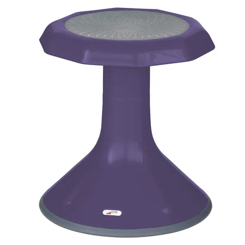 ECR4Kids ACE Active Core Engagement Taburete Tambaleante, Altura del Asiento de 15 Pulgadas, Asientos Flexibles, Berenjena