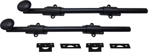 Miniatura 31 de QCAA Perno de puerta holandés de latón macizo, 36 ", latón pulido lacado, 1 paquete, hecho en Taiwán 35.8 in - Latón pulido lacado