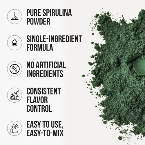 Miniatura 3 de WHYZ Polvo de espirulina orgánica, 8.82 oz, suplemento de espirulina rico en proteínas, superalimento orgánico para apoyo inmunológico, polvo