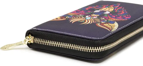 Miniatura 64 de Cartera de mano para mujer, estilo bohemio, con RFID, elegante, espaciosa con correa para viajes, capacidad para tarjetas, teléfono, dinero