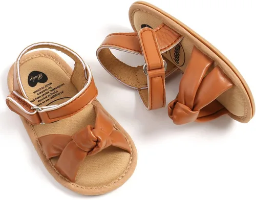 Miniatura 4 de COSANKIM Sandalias de verano para bebés y niñas con suela suave de flores, zapatos de vestir para cuna, recién nacidos, para recién nacidos