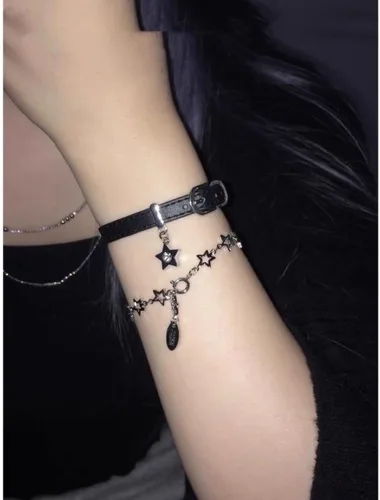 Miniatura 2 de RICHTRUE 2 pulseras Y2k accesorios Y2k accesorios Grunge Y2k pulsera estética Y2k para mujer, accesorios punk