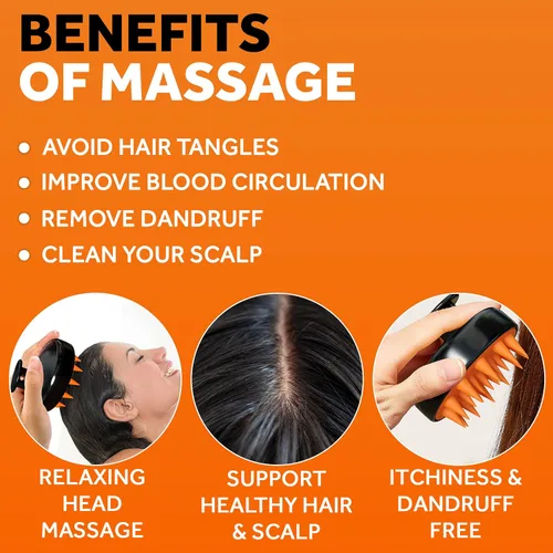 Miniatura 3 de FOLLICLE BOOSTER Masajeador manual para cuero cabelludo y barba, limpiador de silicona para el cabello, cepillo de cuidado de limpieza, exfoliante