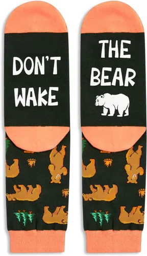 Miniatura 3 de HAPPYPOP Regalos divertidos de oso para amantes de los osos, calcetines de oso para mujeres y hombres, regalos divertidos y tontos para él, ella