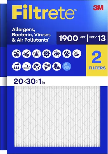 Miniatura 27 de Filtrete - Paquete de 2 filtros de aire para sistemas de climatización centralizada de 1900 MPR, que filtran alérgenos por completo para una vida