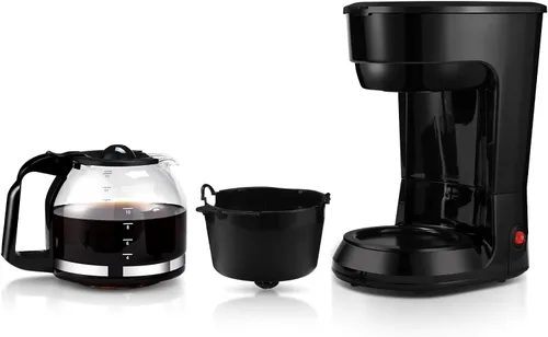 Miniatura 4 de LovingStar Cafetera de goteo de 12 tazas, apagado automático, control de temperatura, 1.8L, color negro