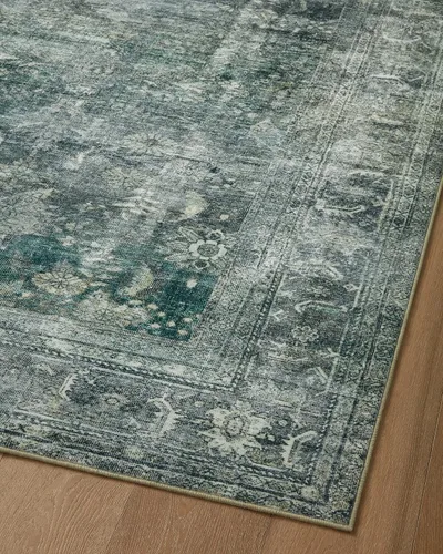 Miniatura 11 de Loloi Magnolia Home de Joanna Gaines, Colección Banks BAN-03 Azul/Laguna, 2 pies 3 pulgadas x 3 pies 9 pulgadas, altura de pelo de.13 pulgadas