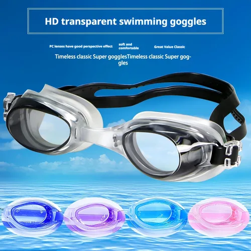 Miniatura 3 de Gafas de natación para hombres y mujeres, ajuste profesional y cómodo, gafas de natación unisex para adultos, antivaho y a prueba de fugas Azul