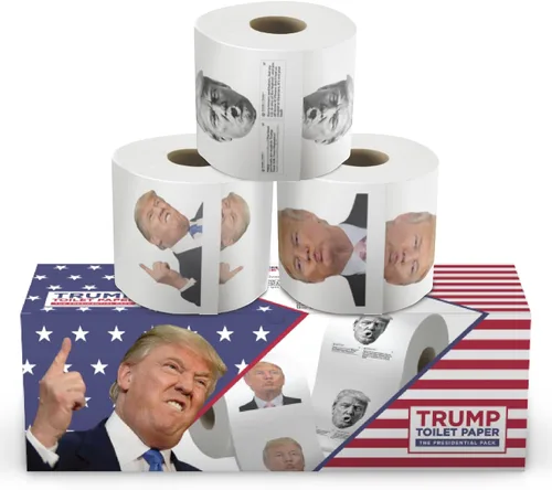 Miniatura 8 de Gagster Donald Trump - Papel higiénico divertido de 3 capas, 200 hojas, paquete de regalo de broma