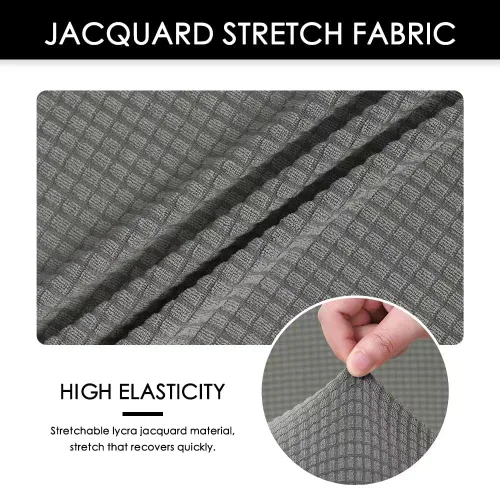 Miniatura 7 de Forcheer - Fundas elásticas para silla de oficina de Jacquard, resistentes al agua, 2 piezas para sillas de escritorio o de la computadora
