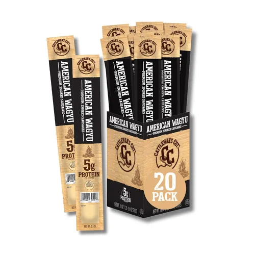 Palitos de carne Wagyu Americano Yellowstone de Cattleman's Cut, 0.9 onzas (paquete de 20)
