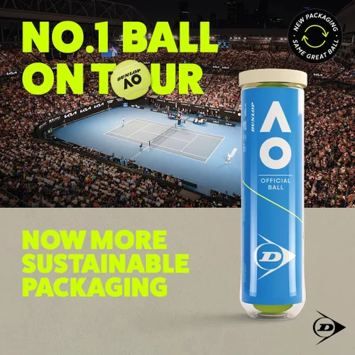 Miniatura 4 de Dunlop Pelota de tenis Abierto de Australia - para arcilla, cancha dura y hierba