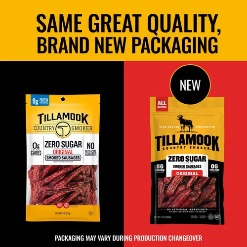 Miniatura 7 de Tillamook Country Smoker Zero Sugar Original Keto Friendly Salchichas ahumadas, 10 onzas (paquete de 2)