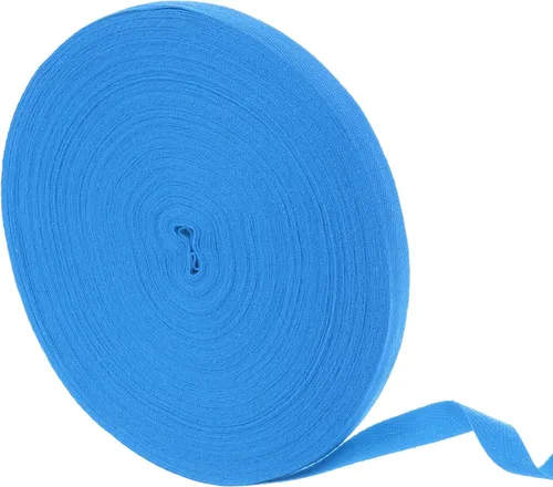 Miniatura 76 de uxcell Cinta de sarga de algodón de 50 yardas, cinta de espiga de 3/8 pulgadas para coser ropa, manualidades (azul)
