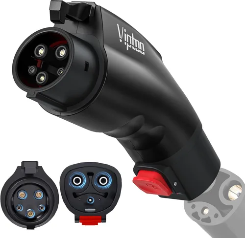 Miniatura 9 de VIPTOO Adaptador Tesla a J1772 60A 250V AC — NACS EV conector de carga con pantalla de estado de carga para Tesla Wall/Destino/Cargador móvil, carga