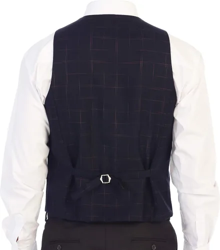 Miniatura 17 de Gioberti Chaleco de tweed formal de 6 botones para hombres