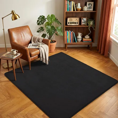 Miniatura 29 de Amearea Alfombras Modernas de Área para Dormitorio Sala de Estar, 4x6 Pies Gris Alfombra de Espuma Viscoelástica Engrosada, Alfombras Mullidas