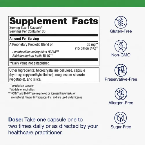 Miniatura 4 de Metagenics UltraFlora Balance Probiotic - Suplemento diario de salud intestinal estable para apoyo digestivo e inmunológico* - Sin OMG y sin gluten