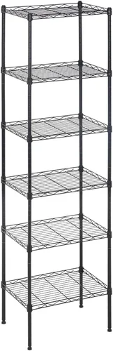 Miniatura 13 de BestOffice Estantes de almacenamiento de 5 estantes, estantería ajustable, estantes de metal, 11.6 pulgadas de profundidad x 21.5 pulgadas de ancho