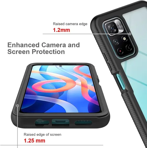 Miniatura 5 de Funda para Xiaomi Redmi Note 11 5G 21091116AC, funda protectora anticaída y absorción de golpes para Xiaomi Redmi Note 11T 5G 21091116AI/Poco M4 Pro