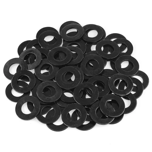 Miniatura 13 de HELIFOUNER 500 Piezas de Arandelas Planas M2, Acero Negro Chapado en Zinc, Diámetro Interior 2mm, Diámetro Exterior 5mm, Grosor 0.3mm, Arandelas