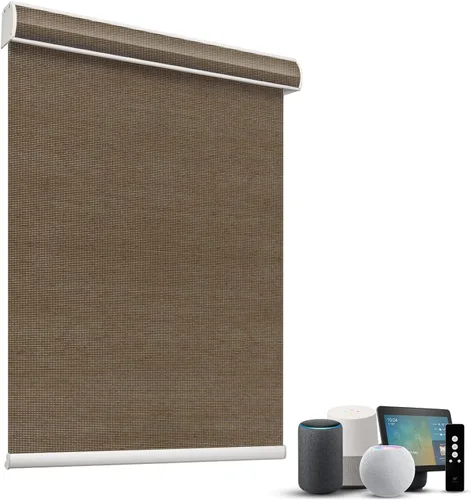 Miniatura 85 de SmartWings Persianas Motorizadas con Sombras para Ventana Control Remoto Funciona con Thread Apple Homekit Z-Wave Alexa 100% Blackout de Doble Cara